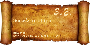 Serbán Elina névjegykártya